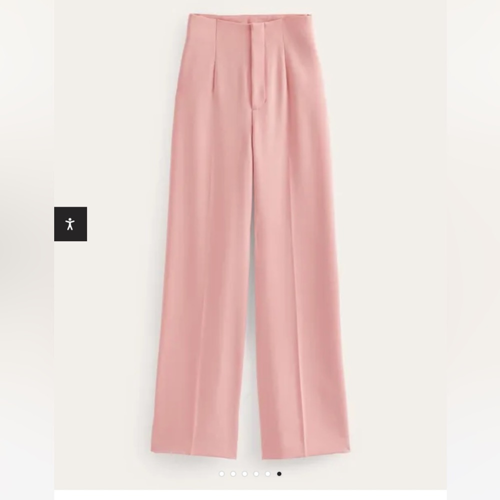 SOLD Boden Wide Leg Crepe Pant in Rose Pink - Picture 6 of 9